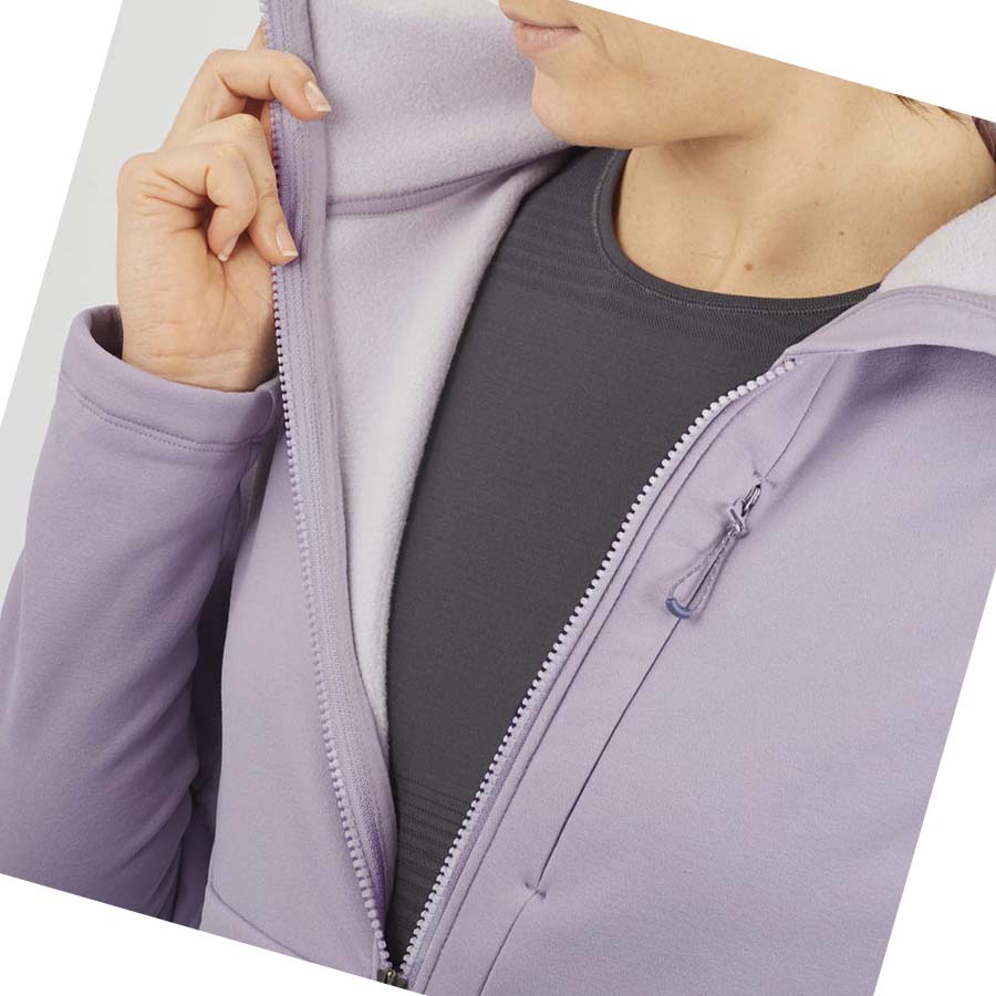 Sudadera Con Capucha Salomon ESSENTIAL XWARM Mujer Morados | MX 2502TCE